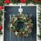 Glitzhome® 14" Christmas Metal Snowflake & Poinsettia Wreath Hanger Set